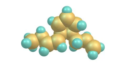 Multifidene molecular structure isolated on white Stock Illustration