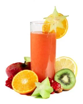 Multifruit juice Stock-Fotos