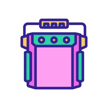 Multifunction generator device icon vector outline illustration Illustrazione stock