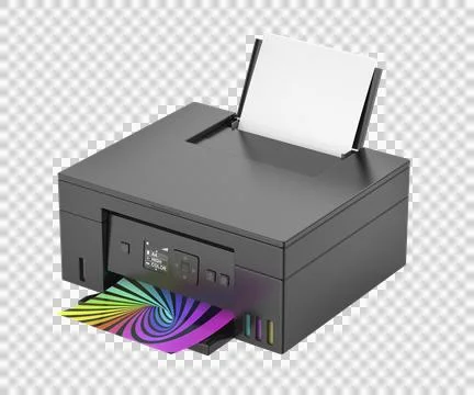 Multifunction inkjet color printer Illustrazione stock