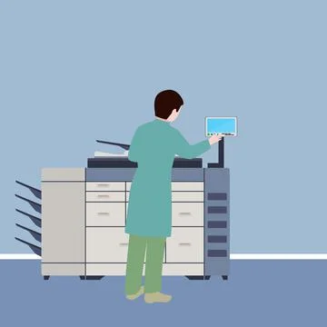 Multifunction machine Illustrazione stock