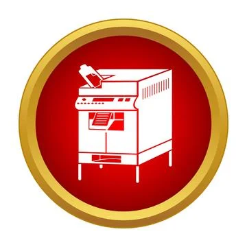 Multifunction office equipment icon representing copying and scanning Stockillustratie