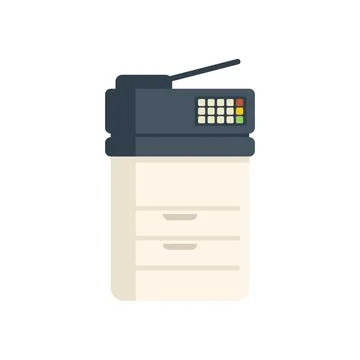Multifunction office printer standing on a desk Stock Illustration