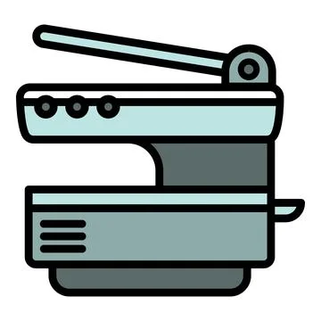 Multifunction printer icon, outline style 스톡 일러스트