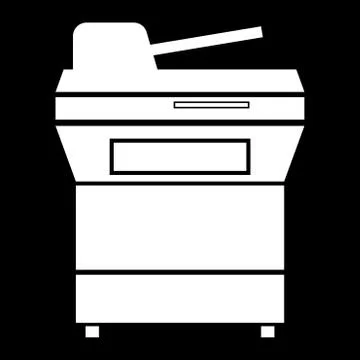 Multifunction printer or automatic copier icon . 스톡 일러스트