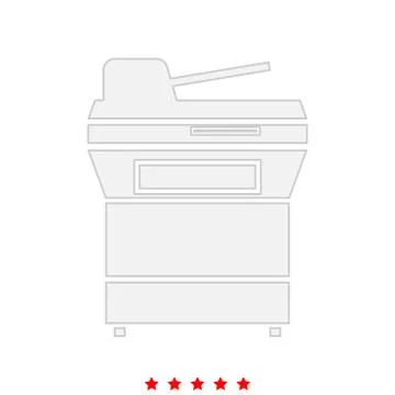 Multifunction printer or automatic copier it is icon . Stock Illustration