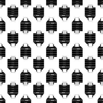 Multifunction printer pattern seamless vector Stock Illustration