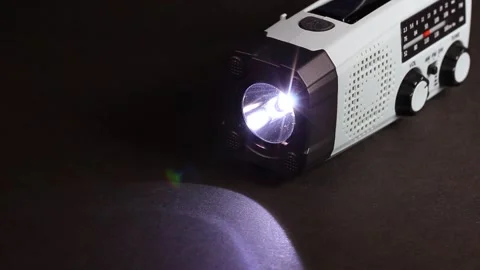 Multifunction radio with flashing lights Stock Footage 302690370