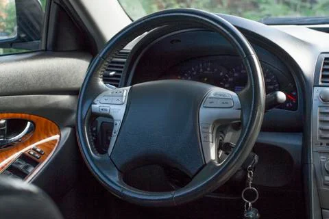 Multifunction steering wheel Stock Photos