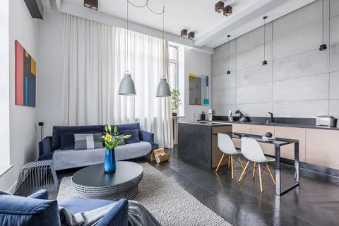 Multifunctional apartment design Stock Photos