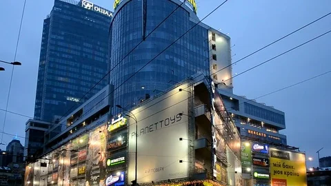 Multifunctional Complex Gulliver in Kiev, Ukraine. 스톡 동영상 71631320