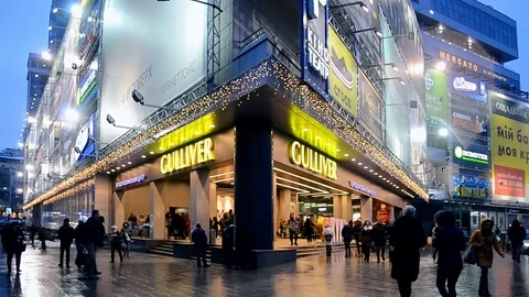 Multifunctional Complex Gulliver in Kiev, Ukraine. 스톡 동영상 71631321