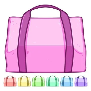 Multifunctional diaper bag cartoon vector graphic Stock Illustration