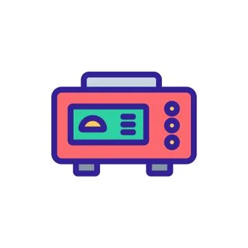 Multifunctional electric generator icon vector outline illustration Stock Illustration