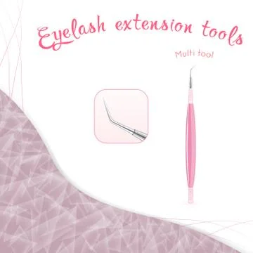 Multifunctional eyelash tool Stock Illustration