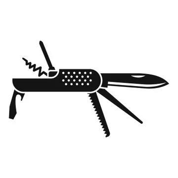 Multifunctional knife icon, simple style Stock Illustration