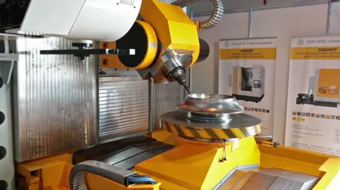 Multifunctional metalworking CNC machine Stock Footage 54709699