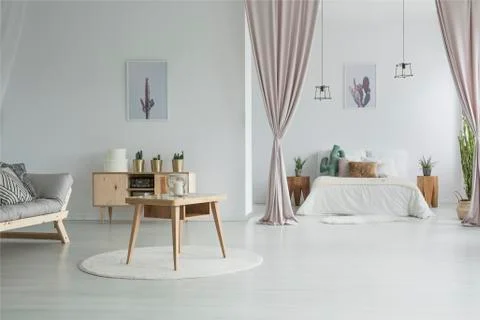 Multifunctional, natural loft space Stock-Fotos