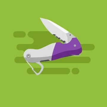 Multifunctional pocket knife icon Stock Illustration