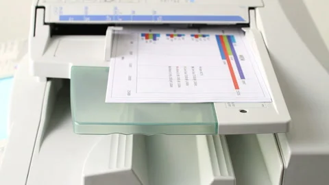 Multifunctional printer Stock Footage 159881428