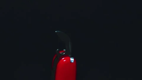 Multifunctional red pocket knife rotates 360 degrees, 4k Stock Footage 248619475