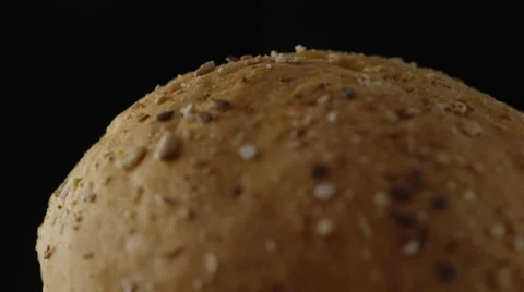 Multigrain Kaiser Roll Side Shot Stock Footage 42711372