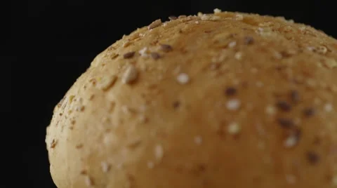 Multigrain Kaiser Roll Side Shot Stock Footage 42711405