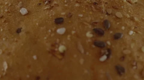 Multigrain Kaiser Roll Side Shot Stock Footage 42711415