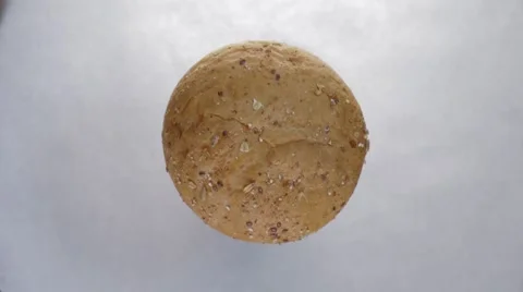 Multigrain Kaiser Roll Top Shot Stock Footage 42711364