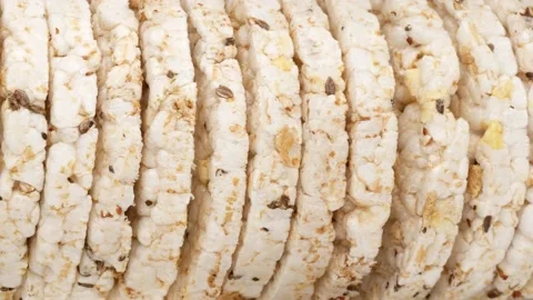 Multigrain rice cakes with chia. Stock Footage 139153533