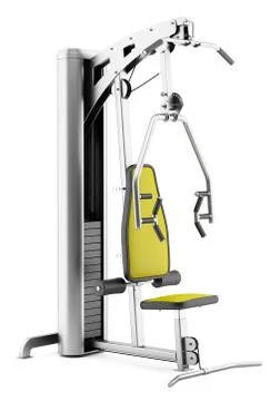 Multigym machine isolated on white background Stock Illustration