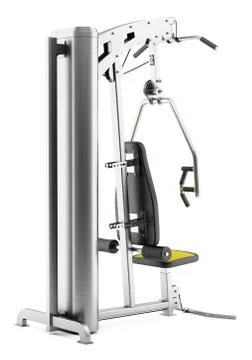 Multigym machine isolated on white background Stock Illustration