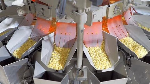 Multihead weigher packing machine. Stock Footage 106209129