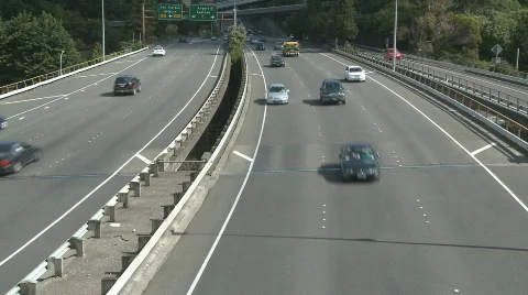 Multilane motorway time lapse Stock Footage 292589