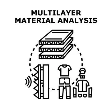 Multilayer material analysis scanning product engineering for development Stock Illustration