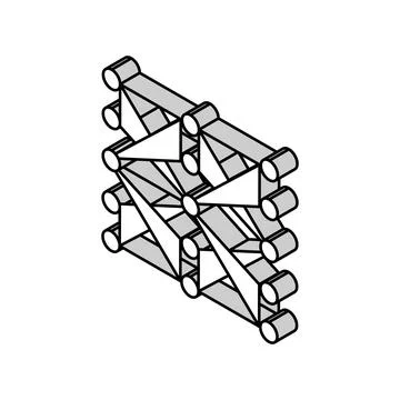 Multilayer neural network isometric icon vector illustration イラスト素材