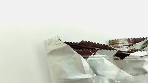 Multilayer plastic on white background. 스톡 동영상 312088275