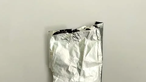 Multilayer plastic on white background. Stock Footage 312088325