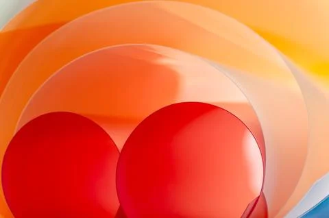 Multilayer rounded color elements. Background creative art photography. Stock Photos