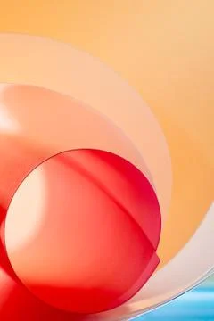 Multilayer rounded color elements. Background vertical art photography. Stock Photos