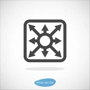 Multilayer Switch Icon - Isolated Vector Illustration Stock Illustration