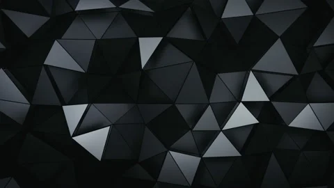 Multilayered polygonal black structure seamless loop 3D render animation Stock Footage 118797021