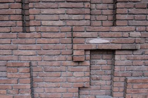 Multilevel brick wall. Stock-Fotos