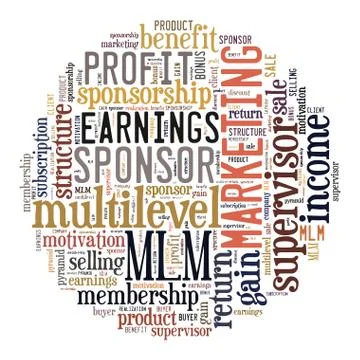 Multilevel Marketing Tag Cloud    - vector illustration Stock Illustration