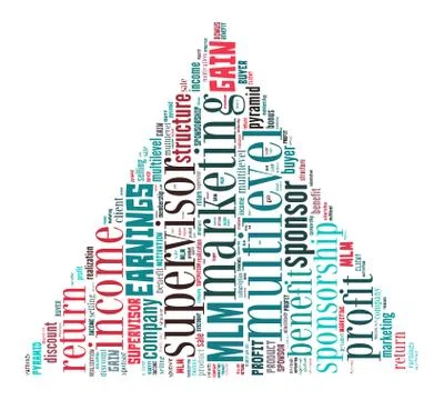 Multilevel Marketing Tag Cloud    - vector illustration Stock Illustration