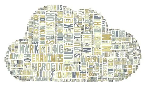 Multilevel Marketing Tag Cloud    - vector illustration Stock Illustration