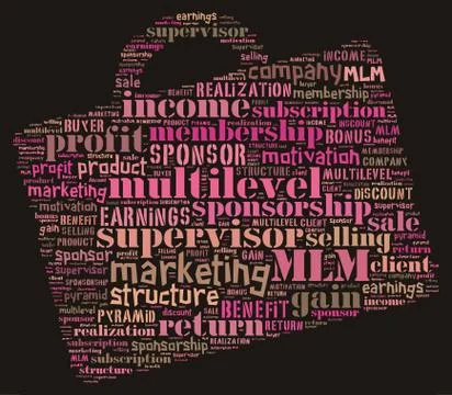 Multilevel Marketing Tag Cloud    - vector illustration Stock Illustration