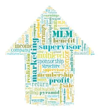 Multilevel Marketing Tag Cloud    - vector illustration Illustrazione stock
