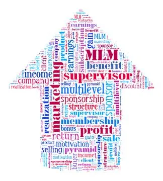 Multilevel Marketing Tag Cloud    - vector illustration Illustrazione stock