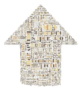 Multilevel Marketing Tag Cloud    - vector illustration Illustrazione stock